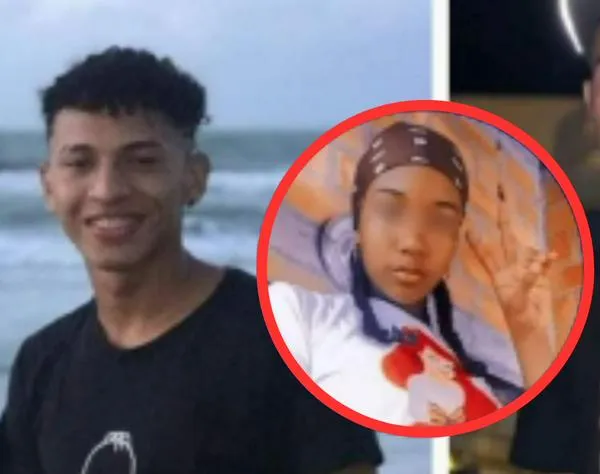 Diana María Herrera Mendoza (la víctima), Daniel Esteban Ramos Flórez (el asesino), y Víctor Pacheco (el cómplice). / Joven mató a su novia de 15 años estando embarazada: fue condenado