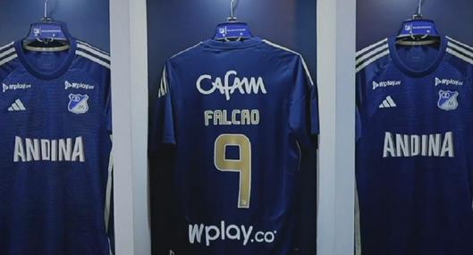 Cuánto valdría la camiseta de Millonarios con el estampado de Radamel Falcao, nuevo jugador del equipo: foto