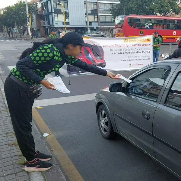 Inicia cierre de avenida Caracas entre calle 45 y 53 por obra de metro de Bogotá