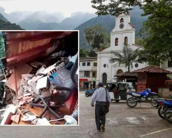 Fuertes lluvias provocaron el desplome de una escuela y derrumbes en Antioquia