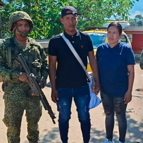 Liberan al soldado Fabián Melo, su esposa y bebé, secuestrados por disidencias de las Farc en Caquetá