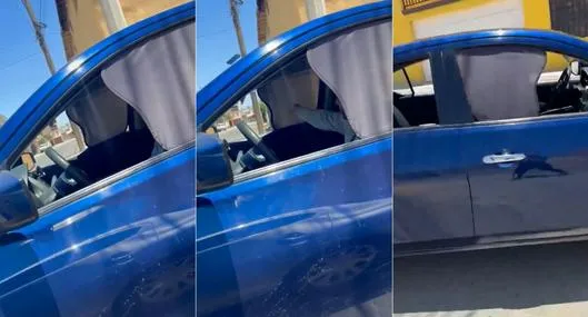Video viral en México: conductor de aplicación botó celular de usuaria que lo había olvidado en el carro.