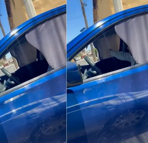 Video viral en México: conductor de aplicación botó celular de usuaria que lo había olvidado en el carro.