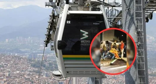 Fotos de la cabina del Metro que se cayó en Medellín: hay  9 heridos graves
