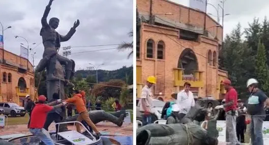 Remueven estatua del torero César Rincón en Duitama