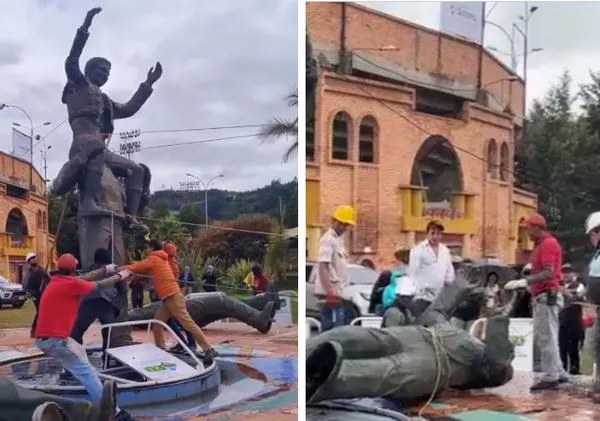 Remueven estatua del torero César Rincón en Duitama
