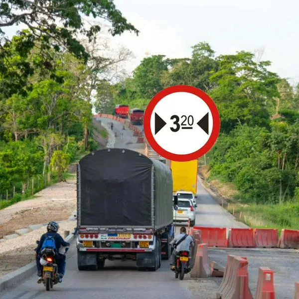 ¿Qué significa la señal de tránsito que dice 320 en Colombia?