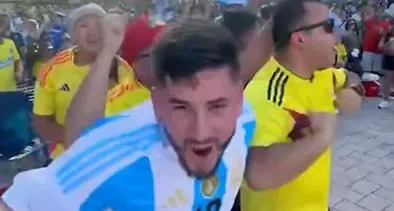 Argentino que celebró gol de Selección Colombia ante Costa Rica en Copa América