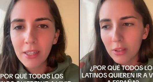 Video: Tiktoker española dice que es un desastre que latinos emigren a España.
