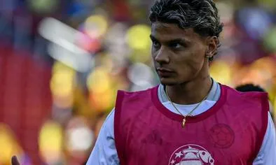 Richard Ríos y una curiosa petición en el estadio Levi's Stadium, en Colombia vs. Brasil