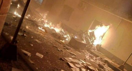 Manifestantes incendian alcaldía de San José de Uré, Córdoba, en medio de protestas 