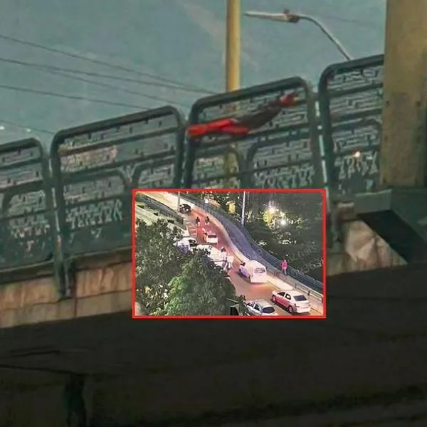 Cierran puente de la Madre Laura en Medellín por bandera del ELN y riesgo de explosivos.