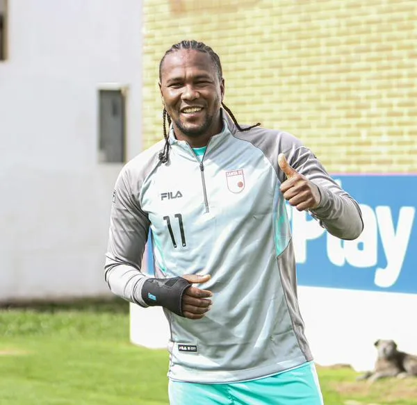 Hugo Rodallega aún no entrena con Independiente Santa Fe.