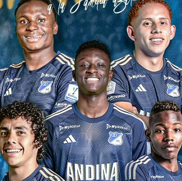 Millonarios presentó refuerzos: Charrupí, Ramírez, Córdoba, Mantilla y Welch
