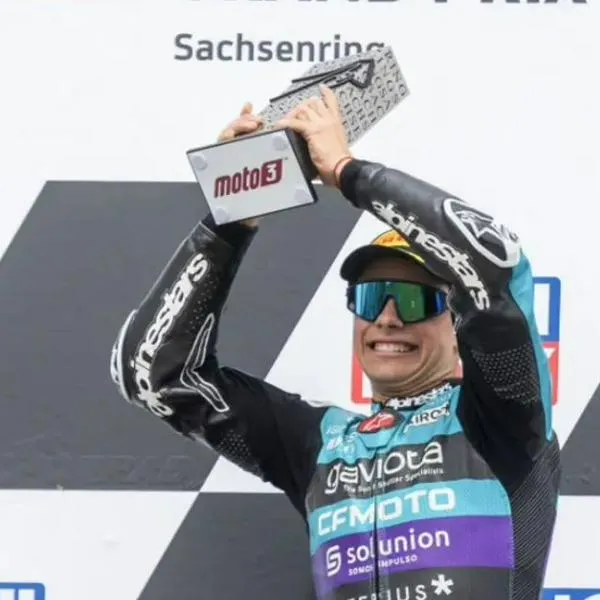 Más líder que nunca: el piloto David Alonso ganó en Alemania y consiguió su sexta victoria de la temporada en Moto 3 