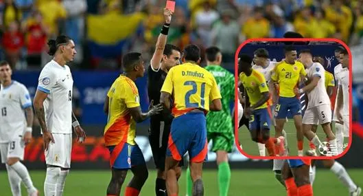 Daniel Muñoz salió expulsado en Colombia vs. Uruguay por terrible codazo contra Manuel Ugarte y Pulzo le presenta el video de la jugada.