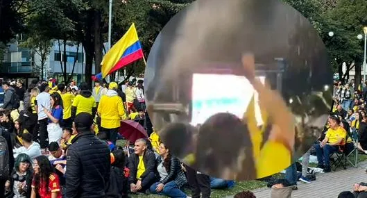 Reacción de hinchas de Colombia en Parque 93 con gol de Selección Colombia