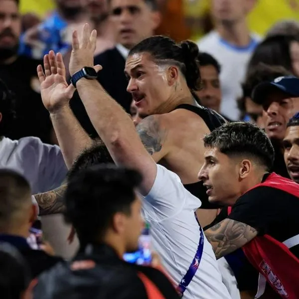 Jugadores de Uruguay, a los golpes contra hinchas de Colombia: le pegaron a Darwin Núñez