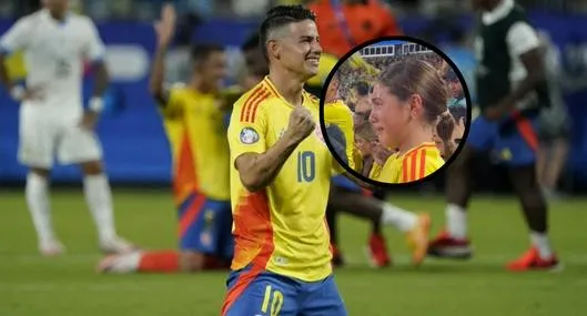 Hija James Rodríguez, Salomé Rodríguez Ospina, lloró por victoria de Colombia