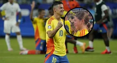 Hija James Rodríguez, Salomé Rodríguez Ospina, lloró por victoria de Colombia