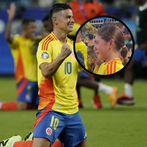 Hija James Rodríguez, Salomé Rodríguez Ospina, lloró por victoria de Colombia