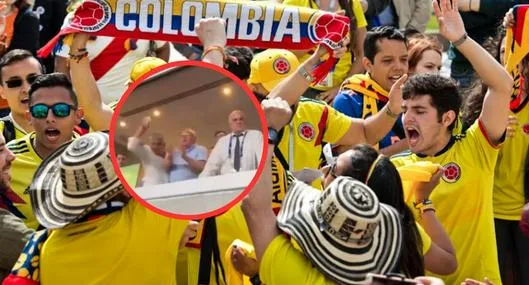 Dirigentes uruguayos lanzaron bebidas a hinchas colombiano desde palco: hay video