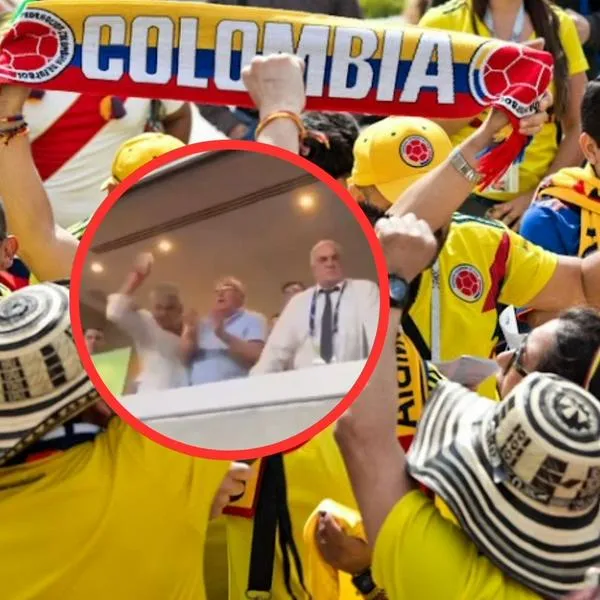 Dirigentes uruguayos lanzaron bebidas a hinchas colombiano desde palco: hay video