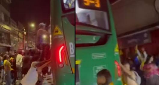 Celebración por Copa América en Bogotá dejó 37 buses de Transmilenio dañados