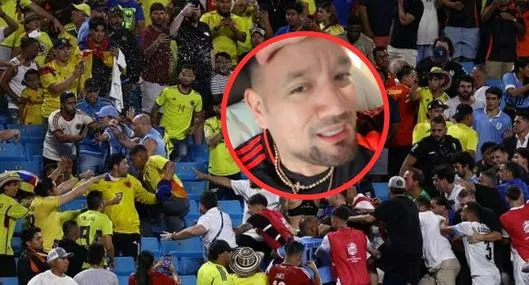 Raúl Gasca e hinchas de peleando en Copa América. 