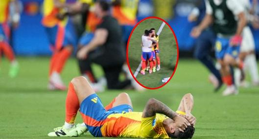 James Rodríguez lloró en el partido de Colombia vs. Uruguay.