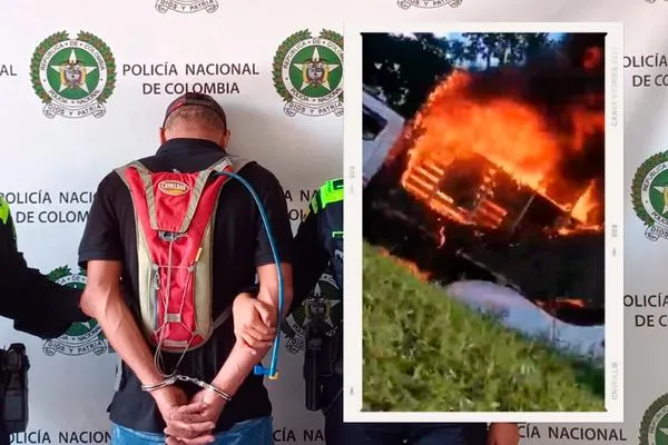 EN VIDEO: Hombre señalado de haber quemado un camión de la Secretaría de Movilidad en Itagüí, ya duerme en la cárcel