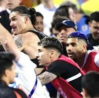 Núñez, Mele (arquero de Junior) y 8 uruguayos más, investigados por pelea con colombianos