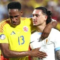 Yerry Mina, entre los jugadores de Colombia señalados por pelea con Uruguay: "Provocaron"
