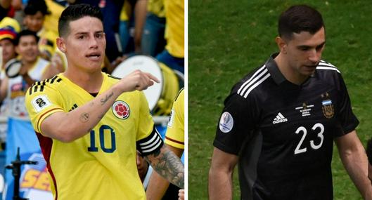 ‘Dibu’ Martínez sorprendió y habló de James Rodríguez, antes de la final de Copa América