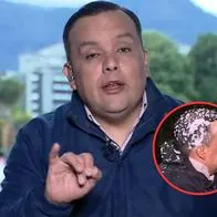 Así dejaron a Edward Porras luego de la final de Colombia; le echaron espuma, harina y más