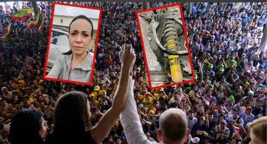 Atentado contra María C. Machado en Venezuela: cortan manguera de frenos a carro