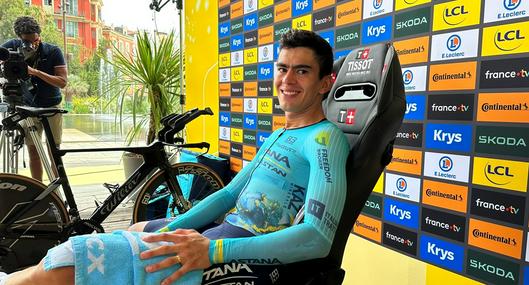 Harold Tejada fue protagonista en la etapa 21 del Tour de Francia.