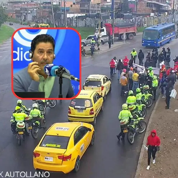 Néstor Morales criticó fuertemente a taxista por bloquear vías en Bogotá. "¿Querían felicitación? ¿tapete rojo?", les dijo cuando se quejó por autoridades.