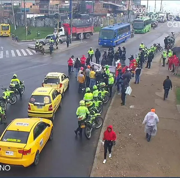 Paro de taxistas en Bogotá. 