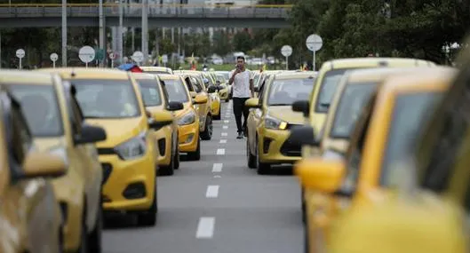 Paro de taxistas en Bogotá. 