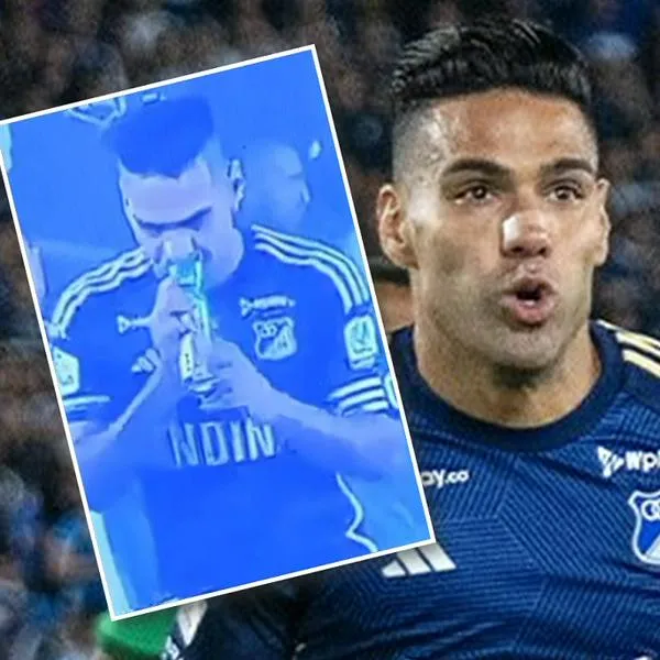 Falcao García, que necesitó oxigeno en Millonarios vs. Atlético Nacional: Liga Betplay
