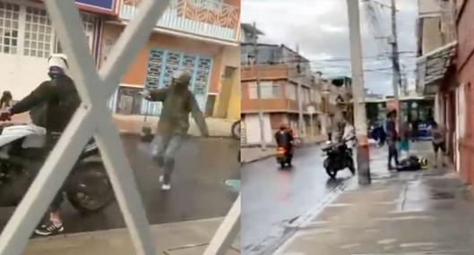 Tiroteo en Bogotá terminó con 2 delincuentes golpeados y capturados por vecinos