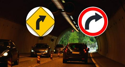 ¿Qué significa la señal de tránsito curva a la derecha? 