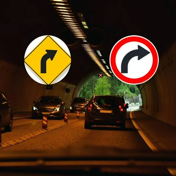 ¿Qué significa la señal de tránsito curva a la derecha? 