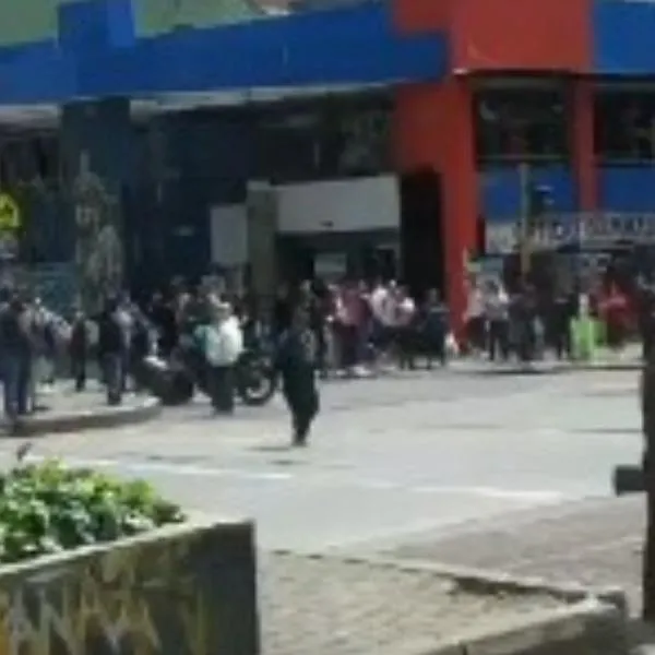 Balacera en el centro de Bogotá. 