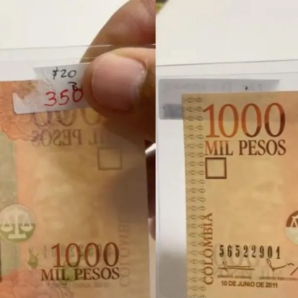 Billete 1.000 pesos colombianos con detalle clave que puede costar $ 350.000