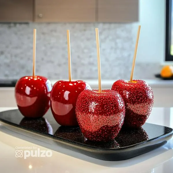Receta de manzanas de caramelo.