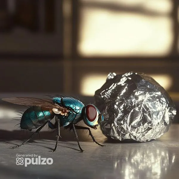 Truco con papel aluminio para ahuyentar las moscas de la cocina.
