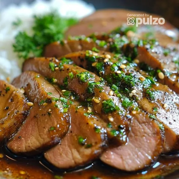 Receta de lengua en salsa con pasos e ingredientes.