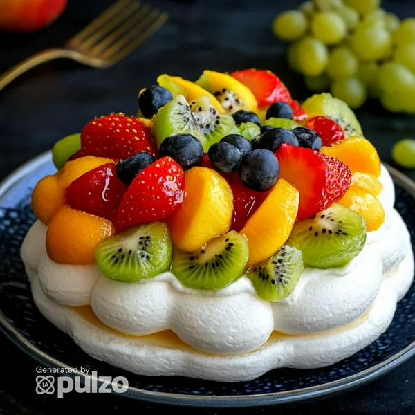 Receta de merengón cremoso con frutas: pasos e ingredientes.